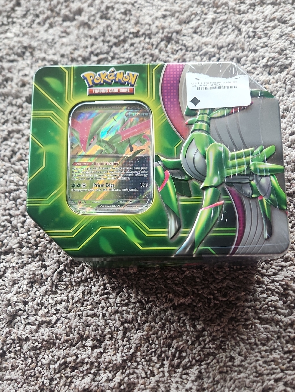 NWT Authentic Pokemon Paradox Clash Green Tin Collector Box
